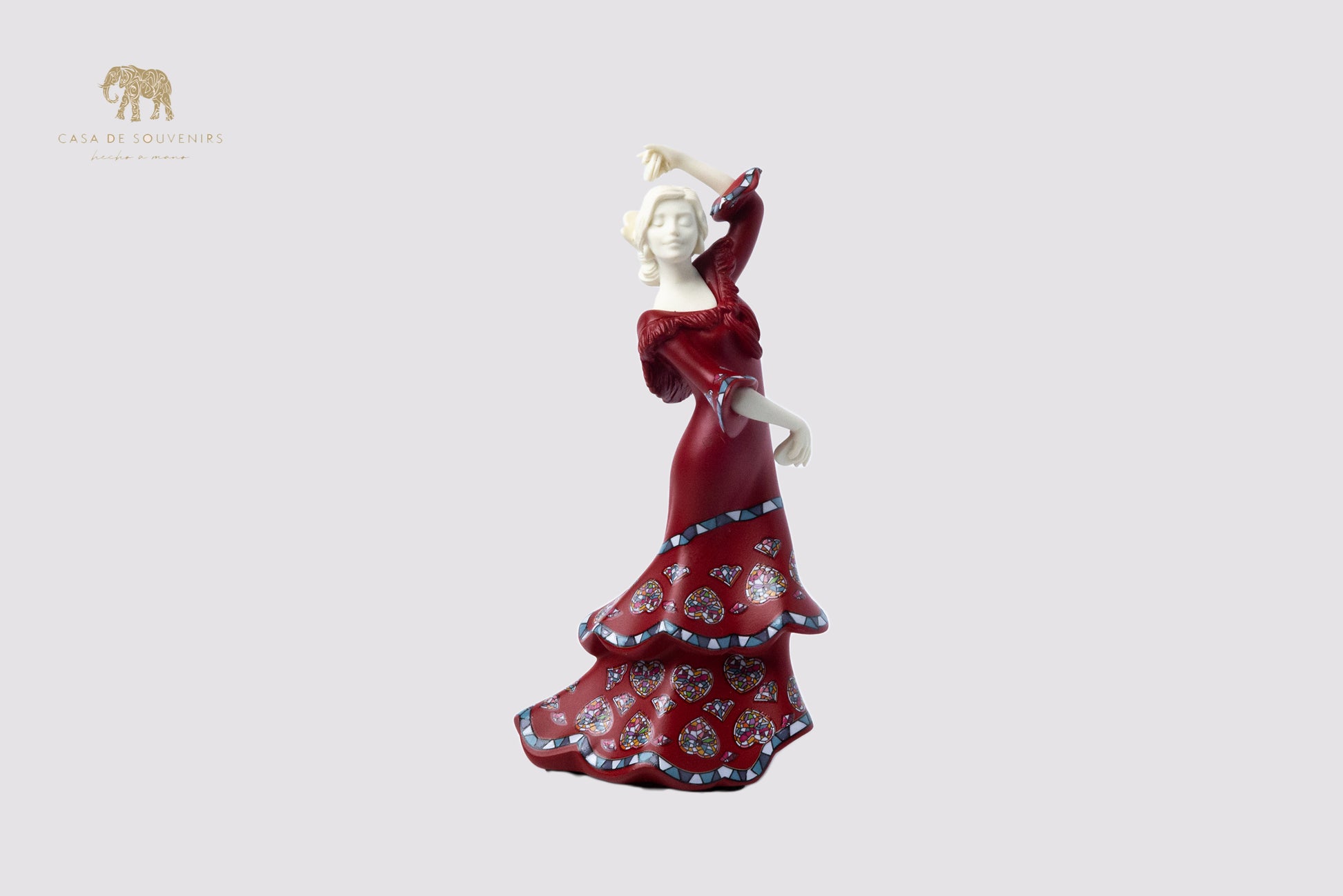 Red Dancer Handmade And Hand Painted With Flowers Design One Of The Best Products In Spain.