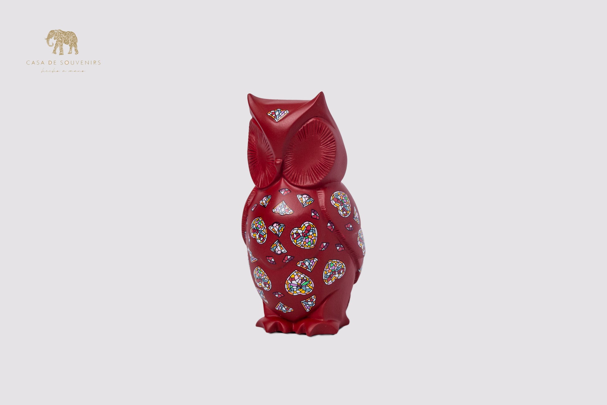 Red Owl Handmade And Hand Painted With Flowers Design One Of The Best Products In Spain.