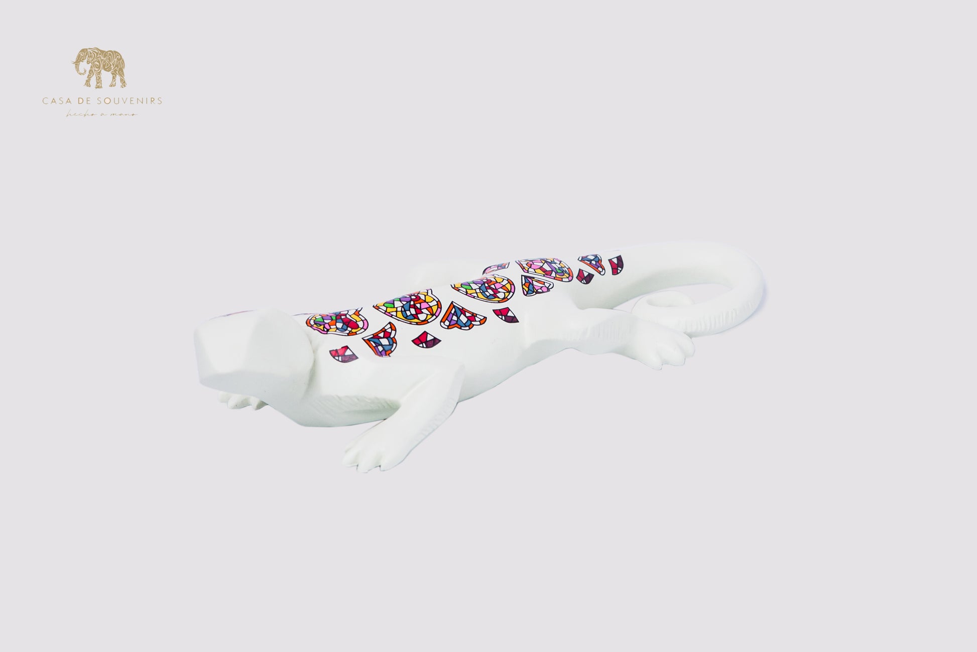White Salamander Handmade And Hand Painted With Flowers Design One Of The Best Products In Spain.