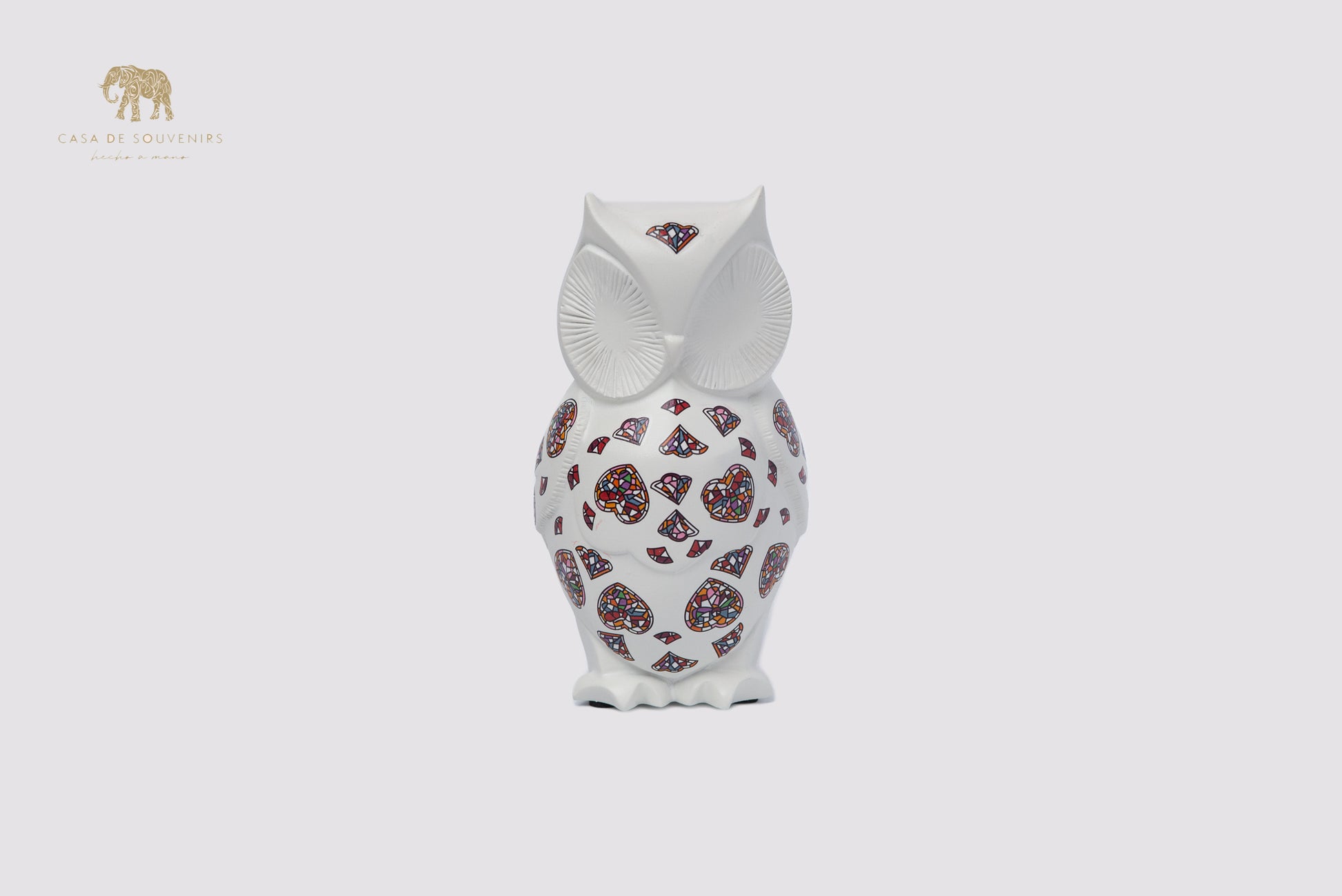 White Owl Handmade And Hand Painted With Flowers Design One Of The Best Products In Spain.