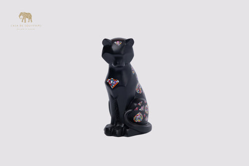 Black Cat Handmade And Hand Painted With Flowers Design One Of The Best Products In Spain.