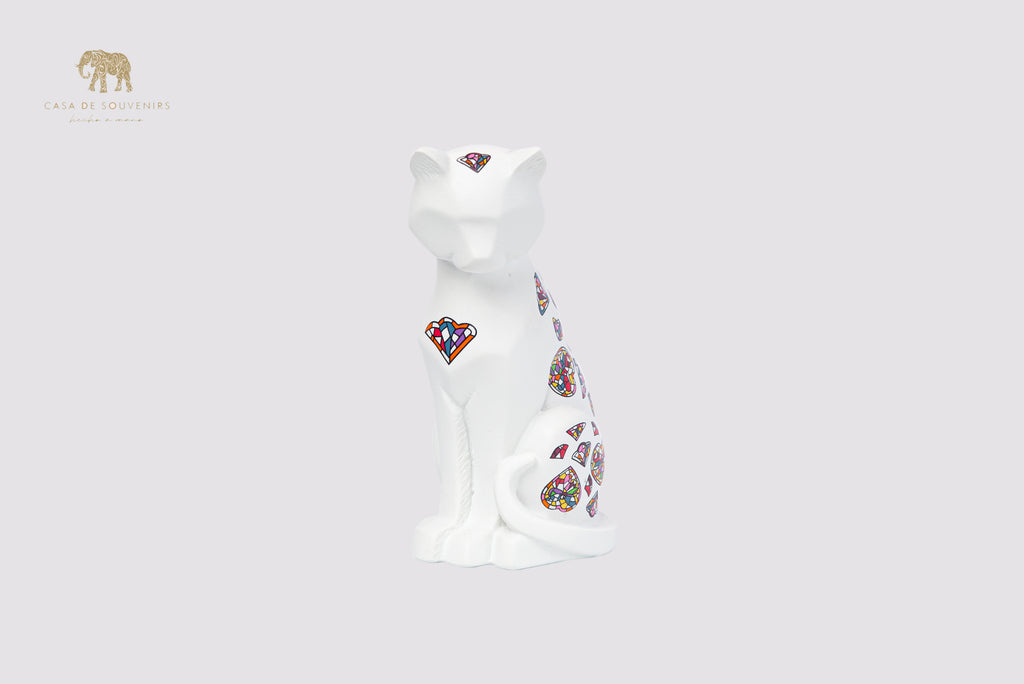 White Cat Handmade And Hand Painted With Flowers Design One Of The Best Products In Spain.