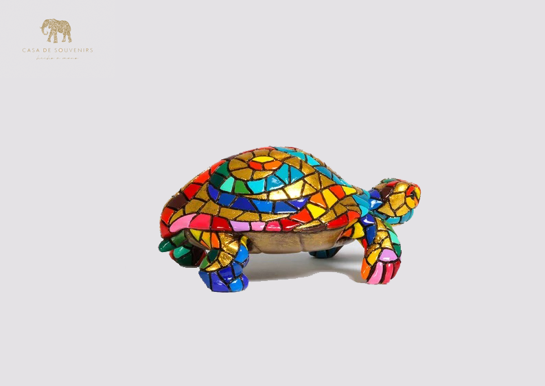 Golden Turtle statue made with marble dust and with enamel. It's the best collection in Spain.