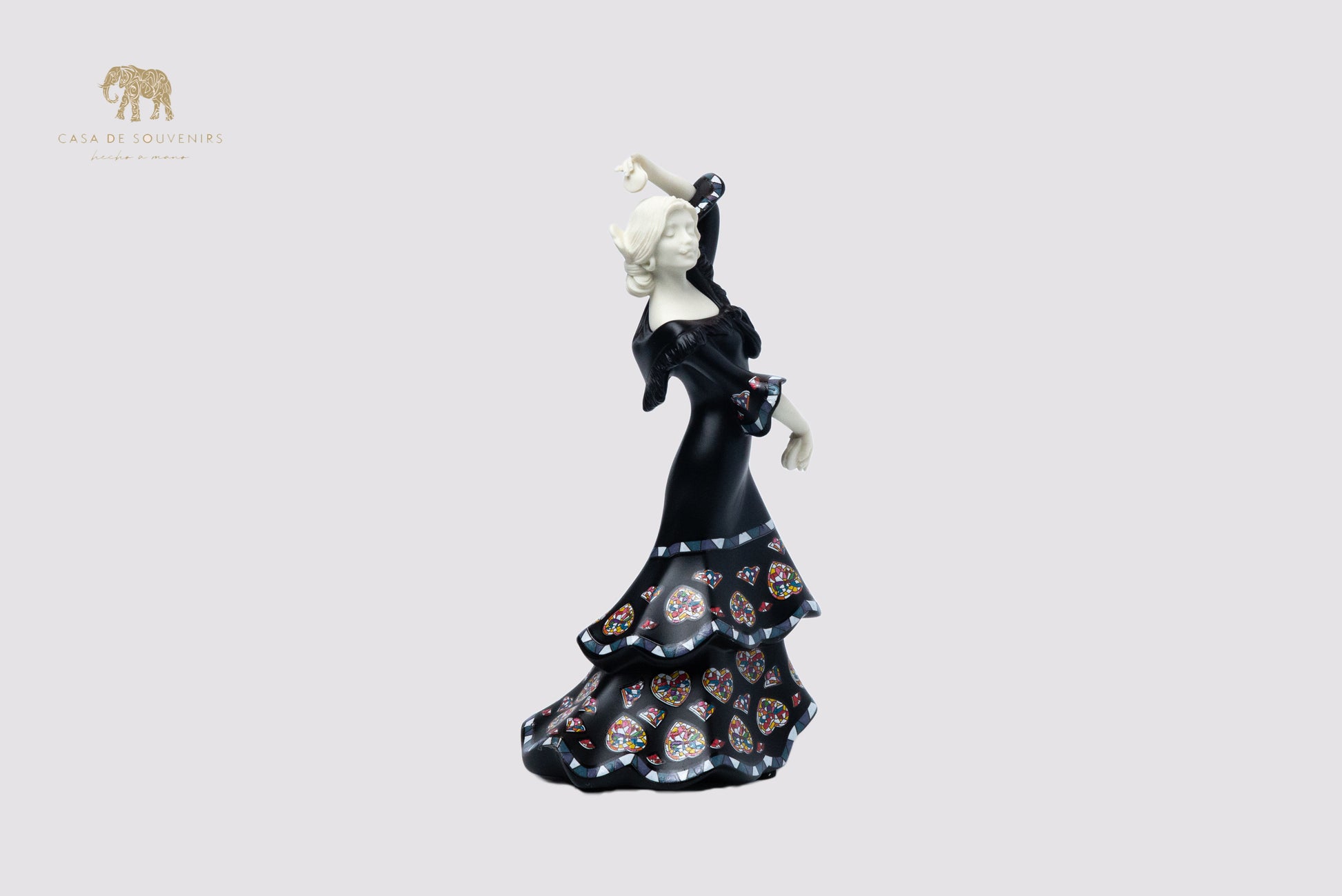 Black Dancer Handmade And Hand Painted With Flowers Design One Of The Best Products In Spain.