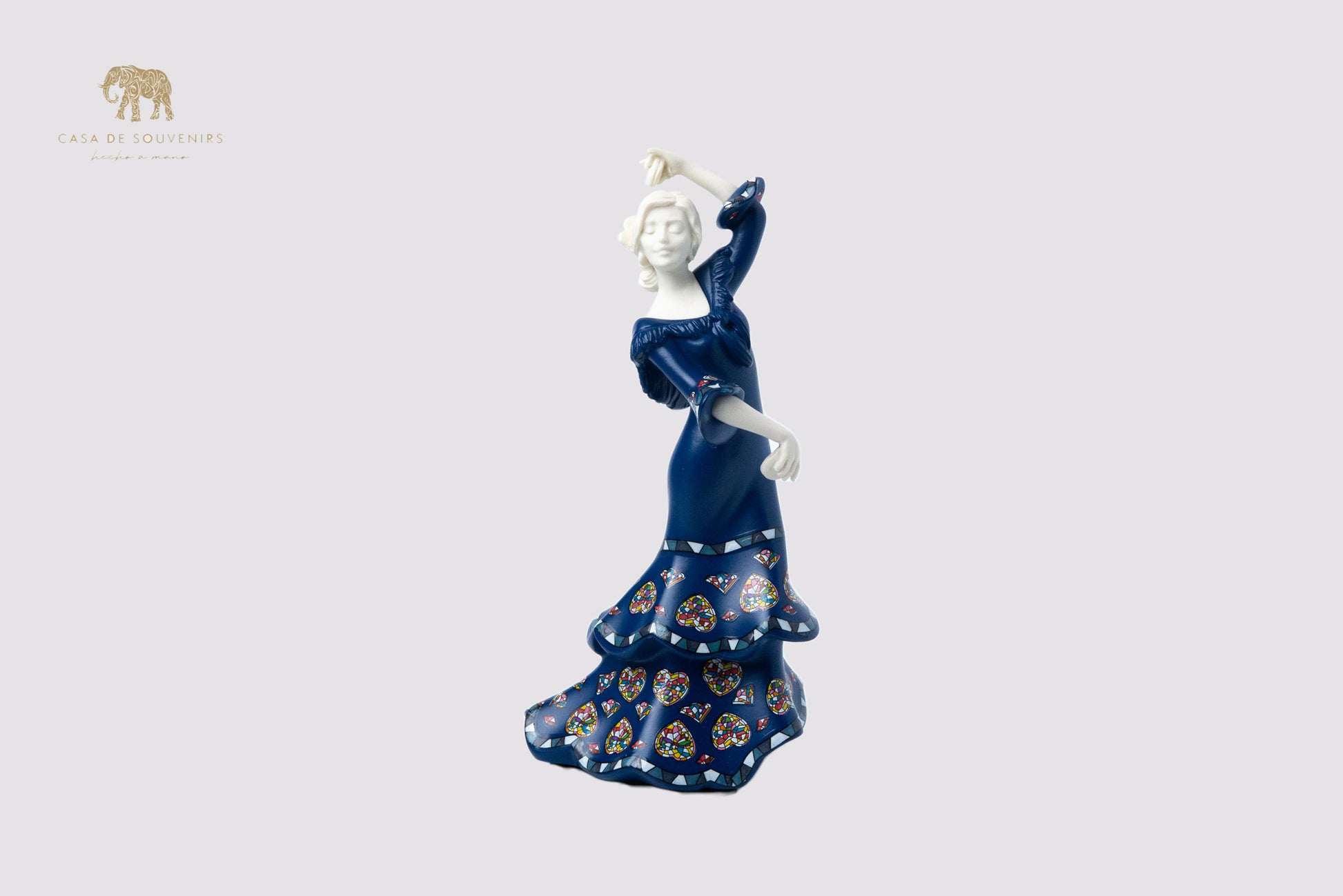 Blue Dancer Handmade And Hand Painted With Flowers Design One Of The Best Products In Spain.