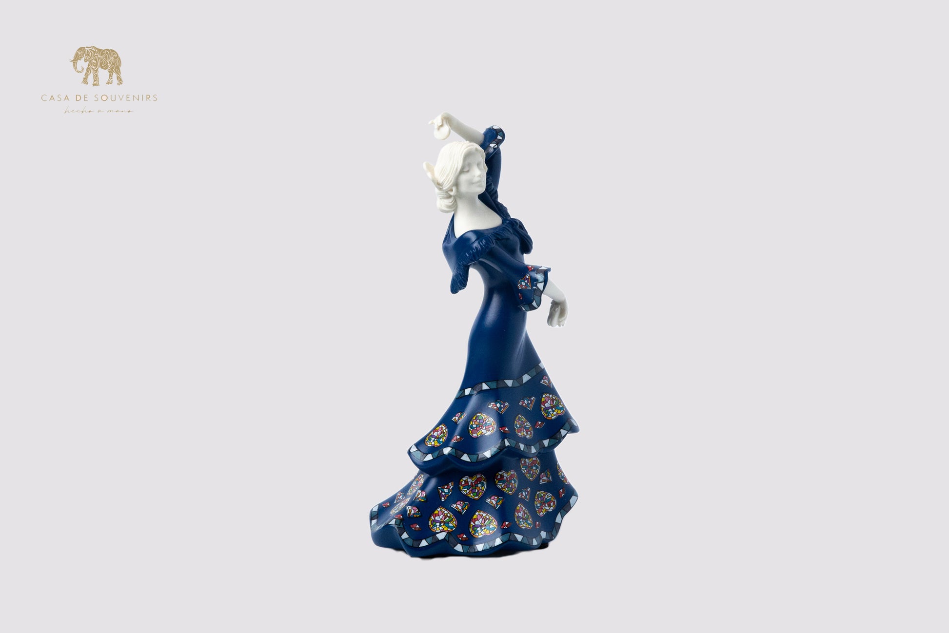 Blue Dancer Handmade And Hand Painted With Flowers Design One Of The Best Products In Spain.