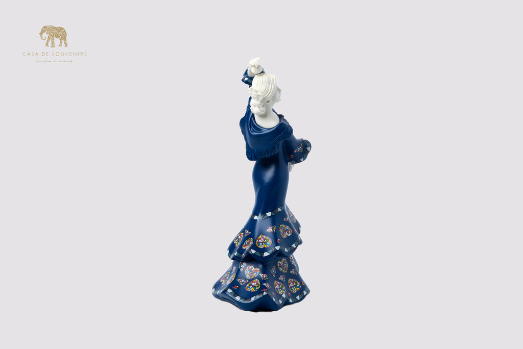 Blue Dancer Handmade And Hand Painted With Flowers Design One Of The Best Products In Spain.