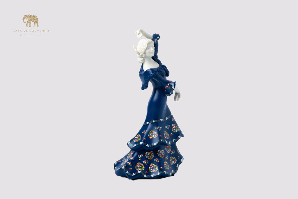 Blue Dancer Handmade And Hand Painted With Flowers Design One Of The Best Products In Spain.