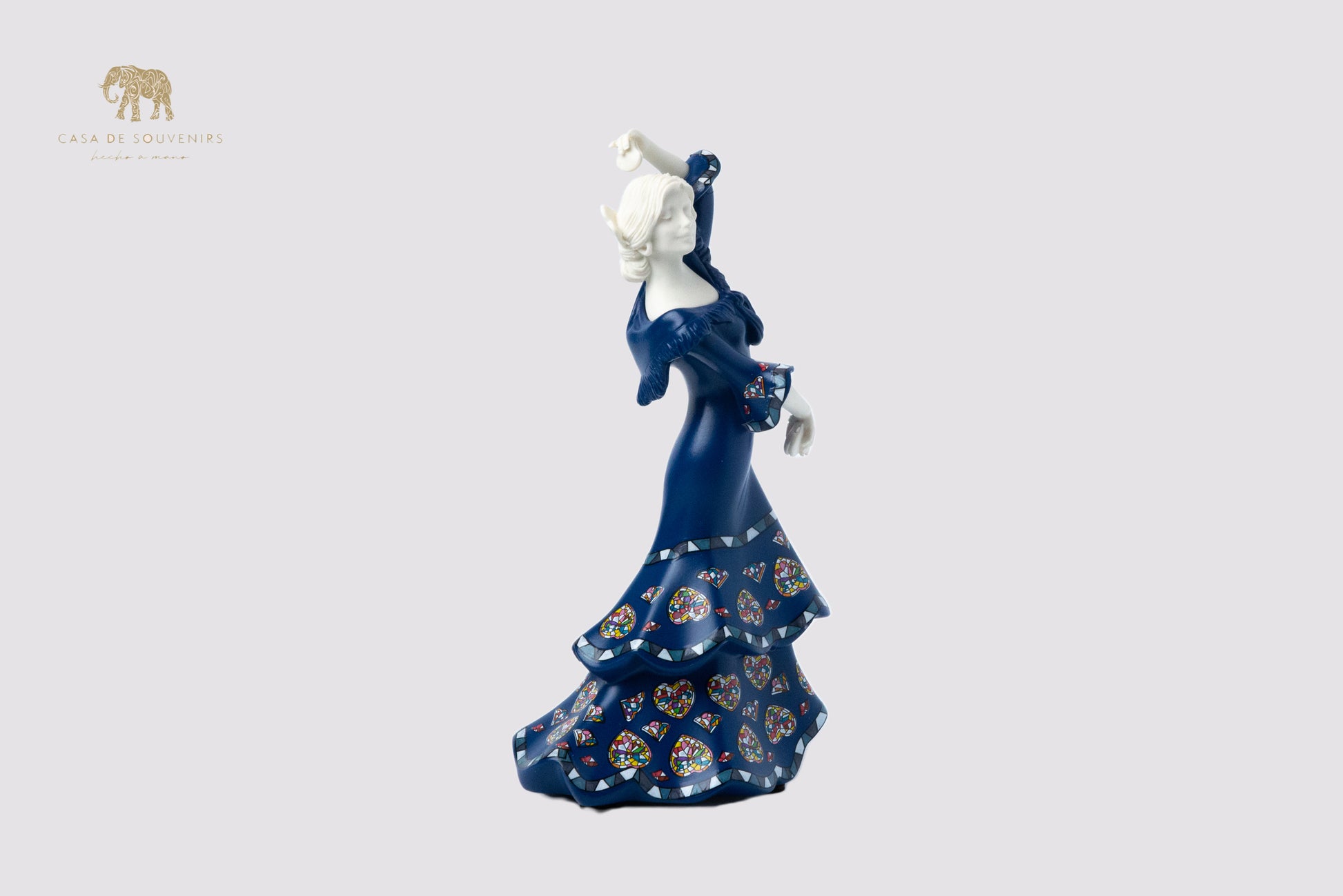 Blue Dancer Handmade And Hand Painted With Flowers Design One Of The Best Products In Spain.