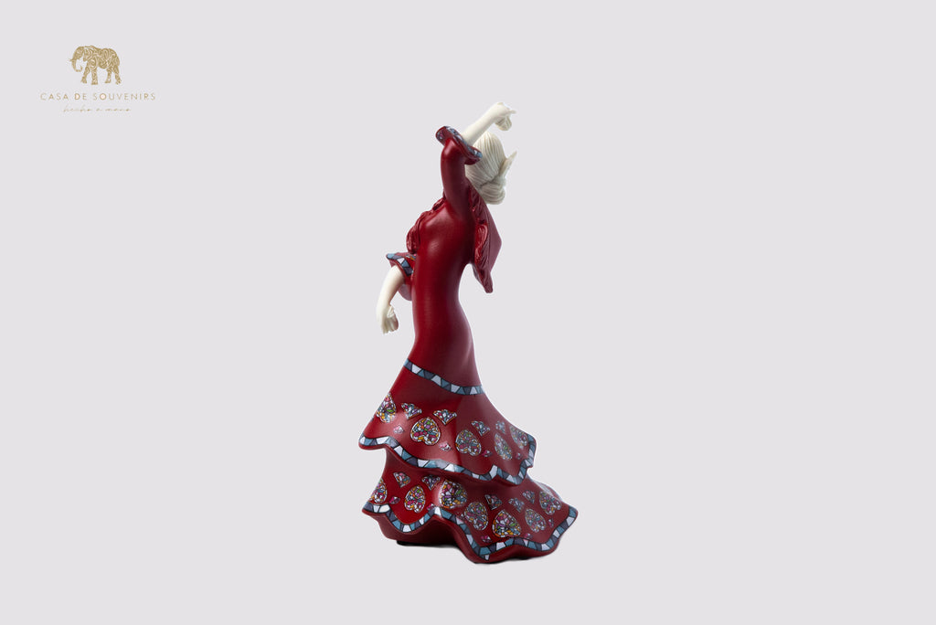 Red Dancer Handmade And Hand Painted With Flowers Design One Of The Best Products In Spain.