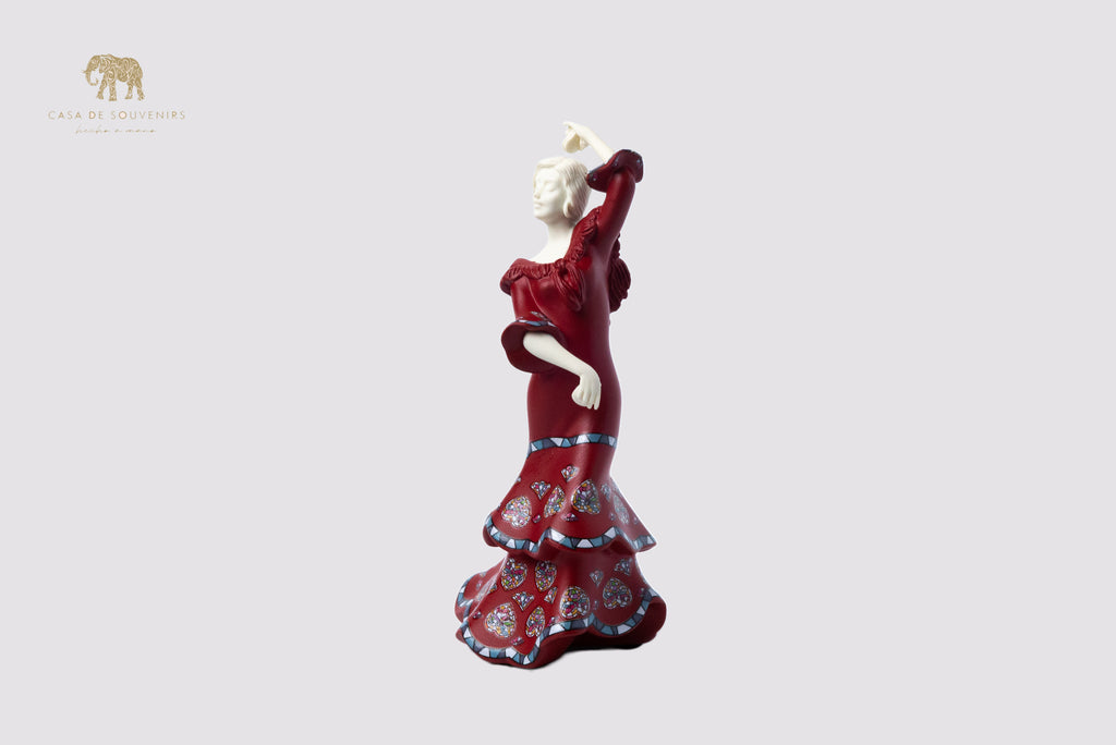 Red Dancer Handmade And Hand Painted With Flowers Design One Of The Best Products In Spain.