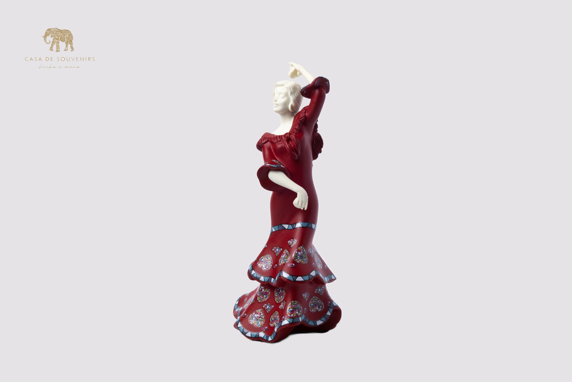 Red Dancer Handmade And Hand Painted With Flowers Design One Of The Best Products In Spain.
