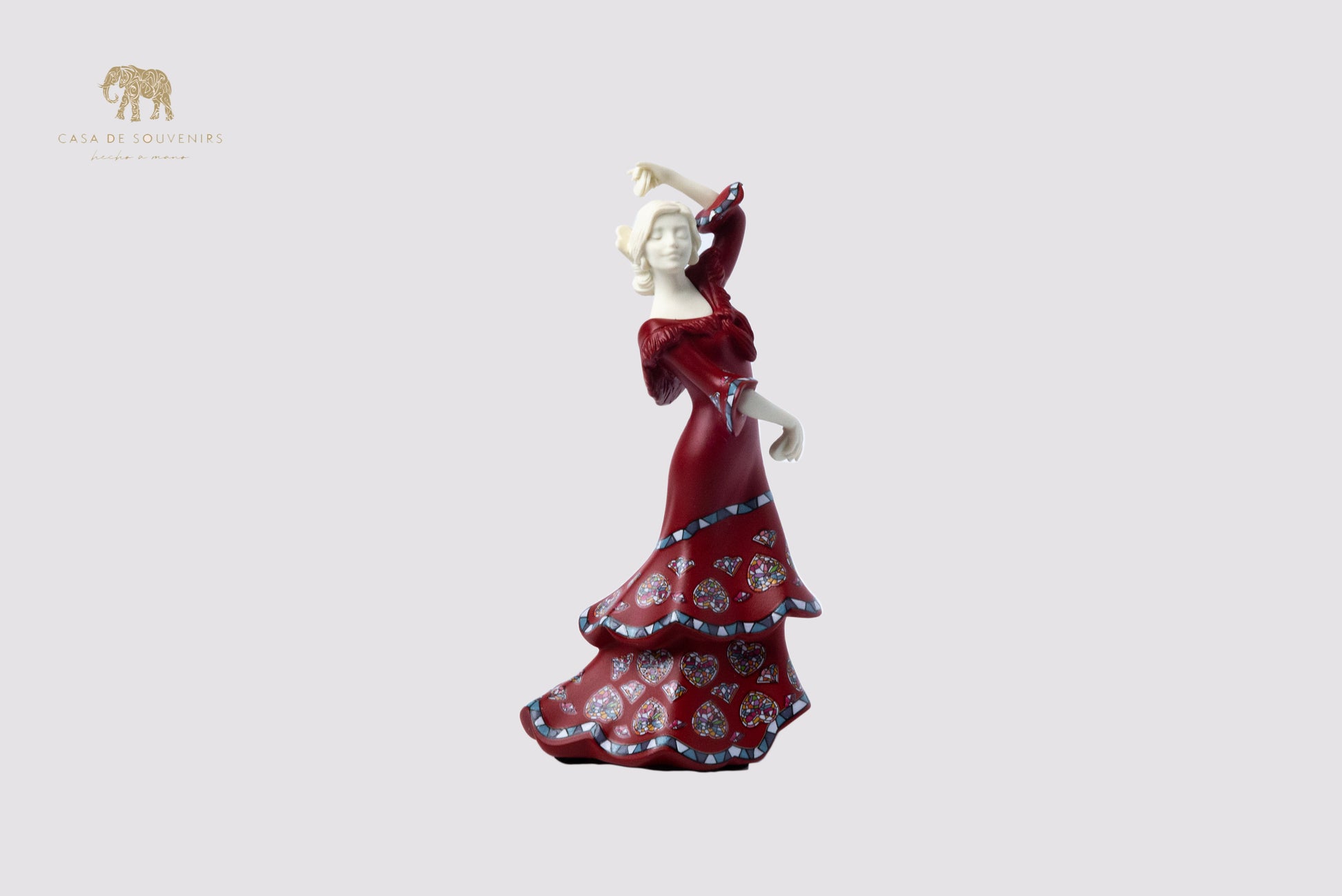 Red Dancer Handmade And Hand Painted With Flowers Design One Of The Best Products In Spain.