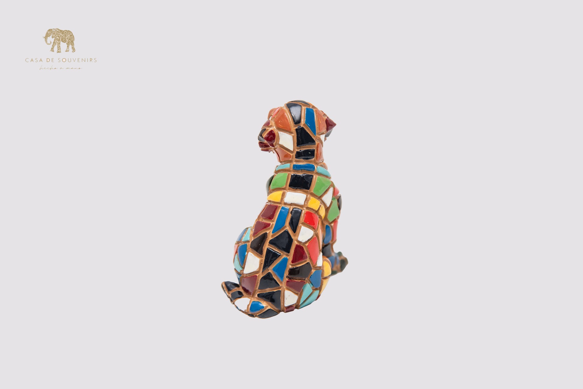 Mix Colored Dog statue made with marble dust and with enamel. It's the best collection in Spain.
