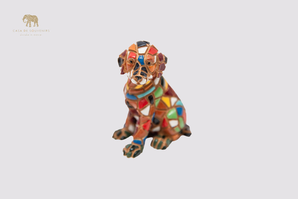 Mix Colored Dog statue made with marble dust and with enamel. It's the best collection in Spain.