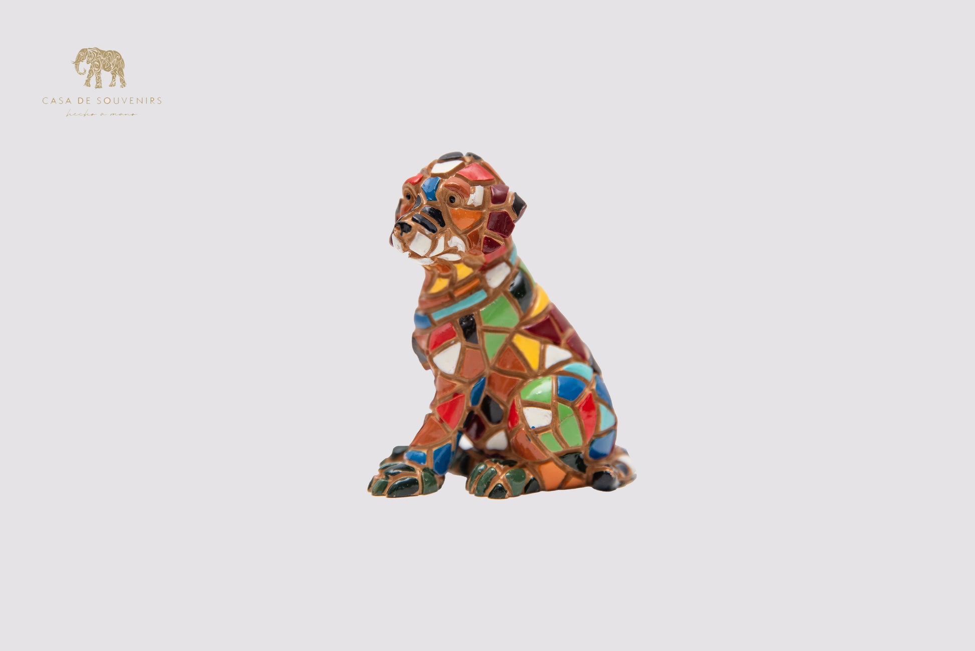 Mix Colored Dog statue made with marble dust and with enamel. It's the best collection in Spain.