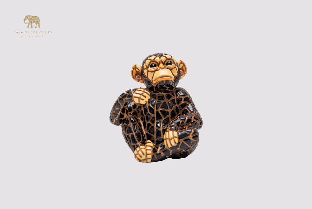 Mix Colours Mosaic Monkey statue made with marble dust and with enamel. It's the best collection in Spain.
