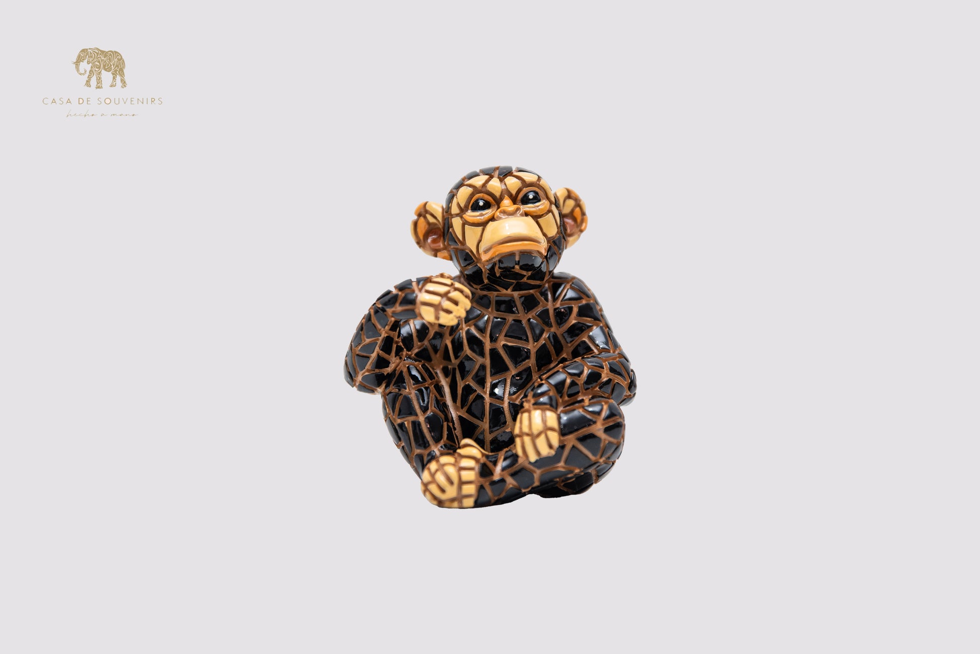 Mix Colours Mosaic Monkey statue made with marble dust and with enamel. It's the best collection in Spain.