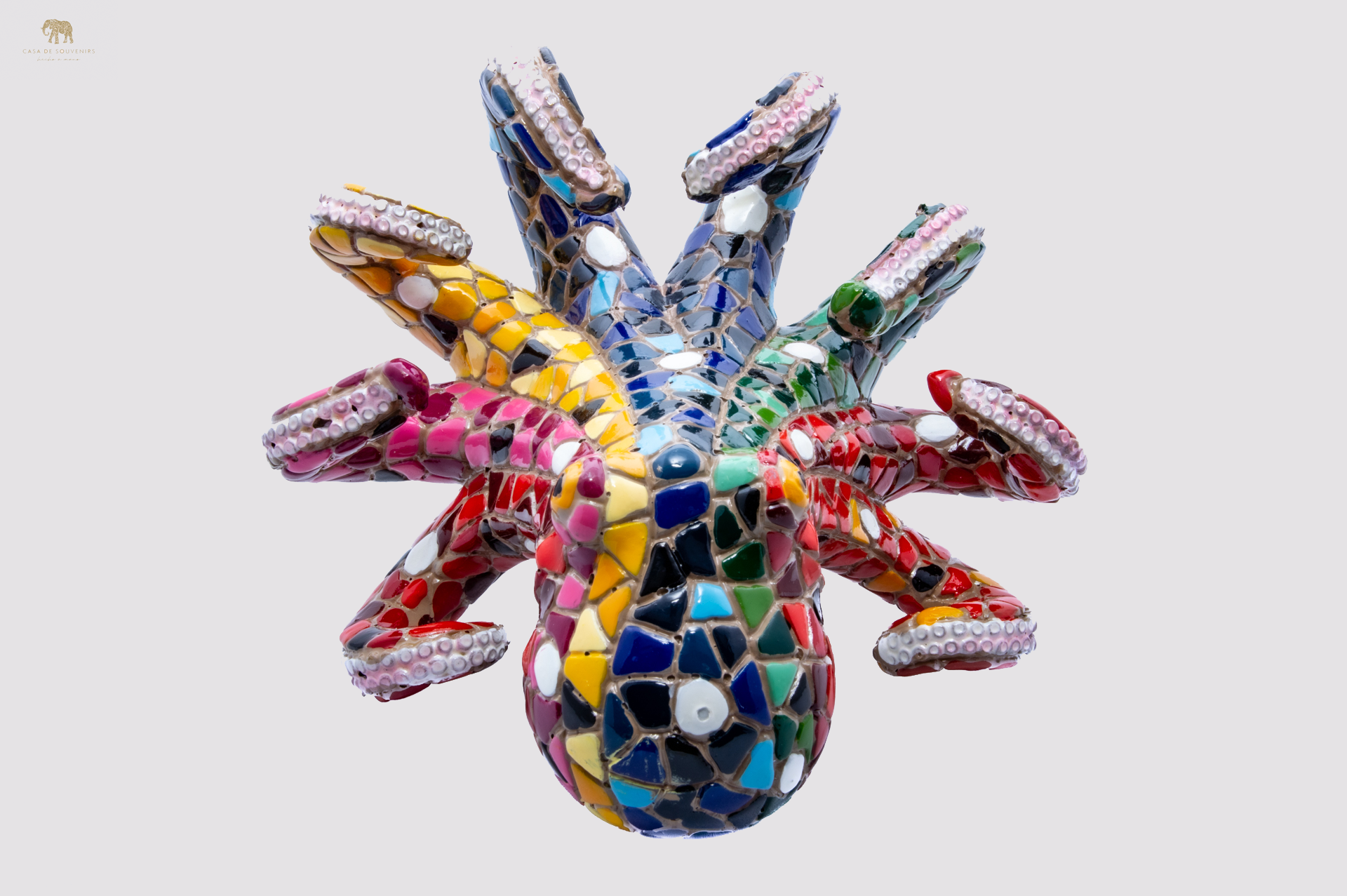 Mix Colores Octopus statue made with marble dust and with enamel. It's the best collection in Spain.