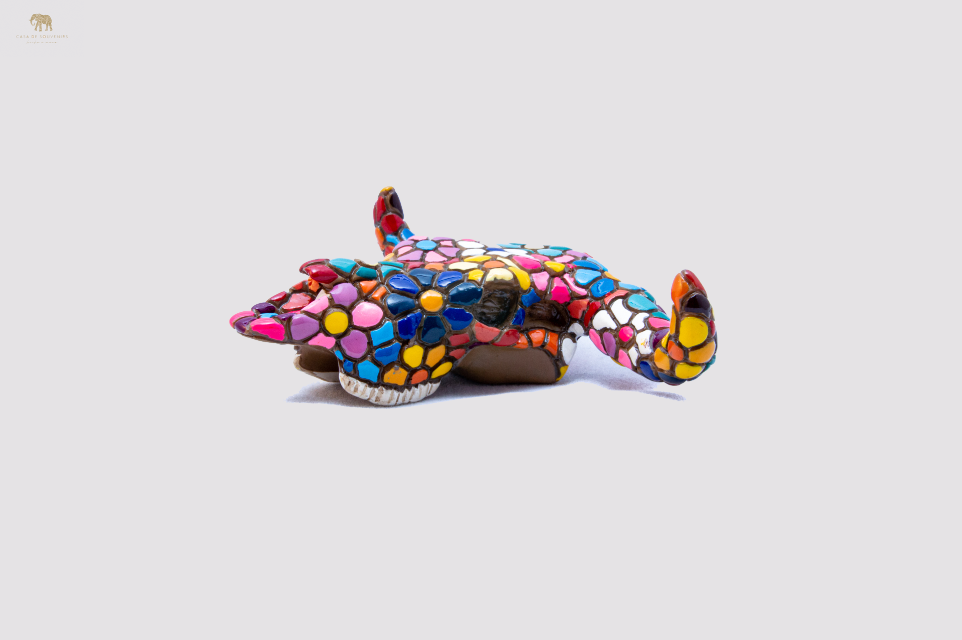 Flower Colored Bull Head Magnets statue made with marble dust and with enamel. It's the best collection in Spain.