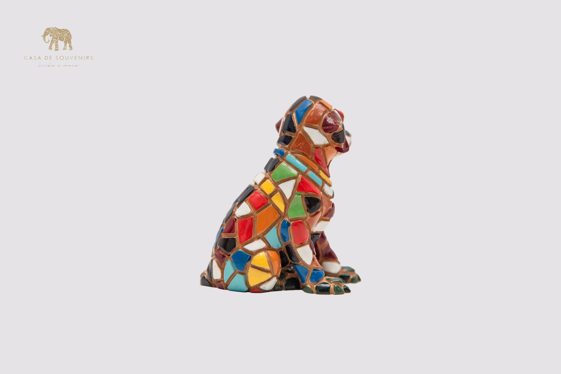 Mix Colored Dog statue made with marble dust and with enamel. It's the best collection in Spain.