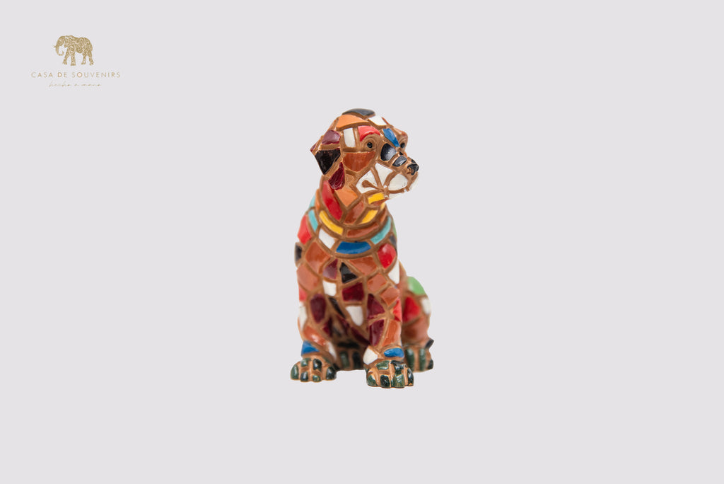 Mix Colored Dog statue made with marble dust and with enamel. It's the best collection in Spain.