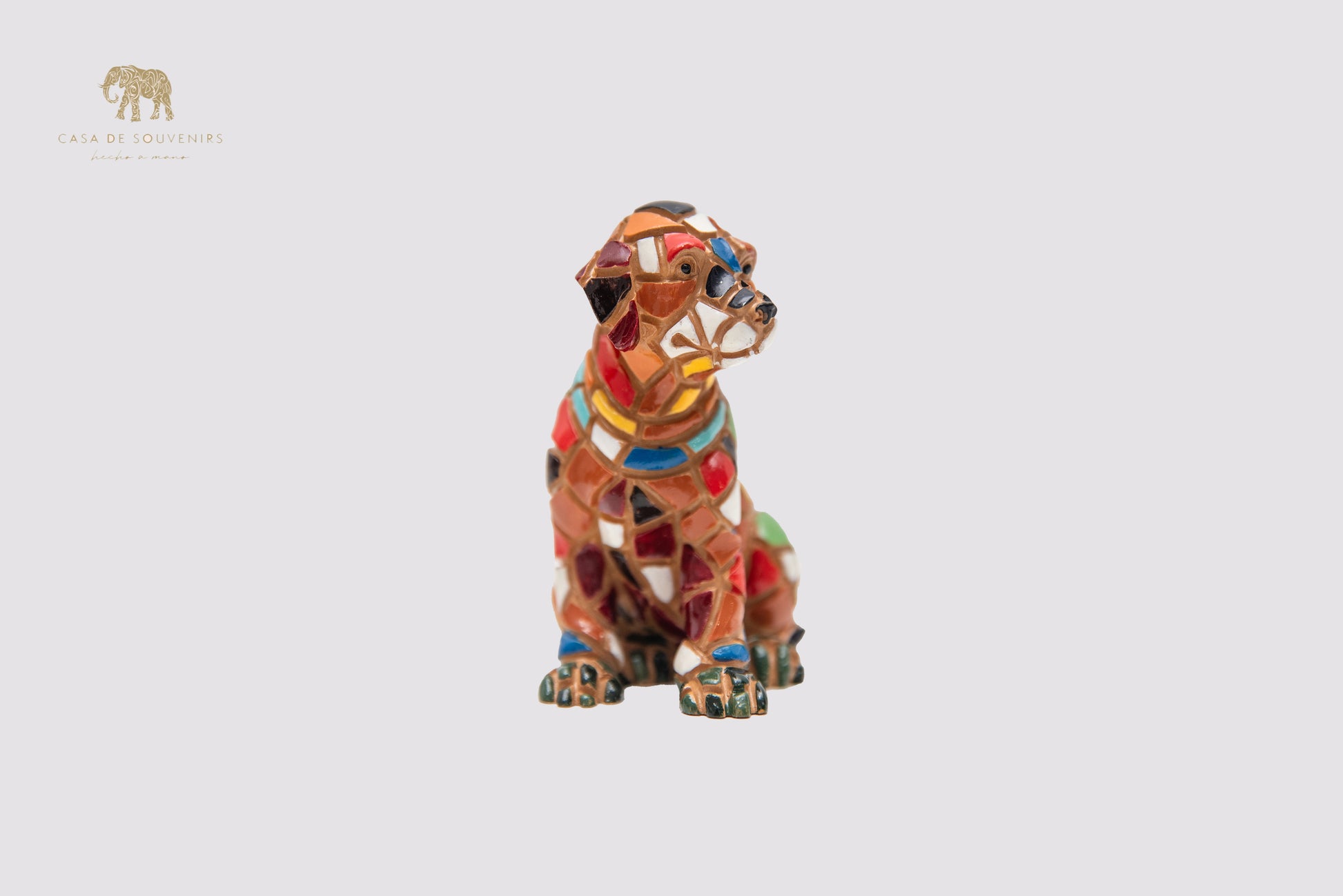 Mix Colored Dog statue made with marble dust and with enamel. It's the best collection in Spain.