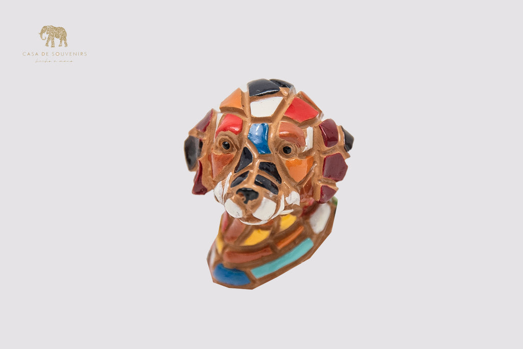 Mix Colored Dog statue made with marble dust and with enamel. It's the best collection in Spain.