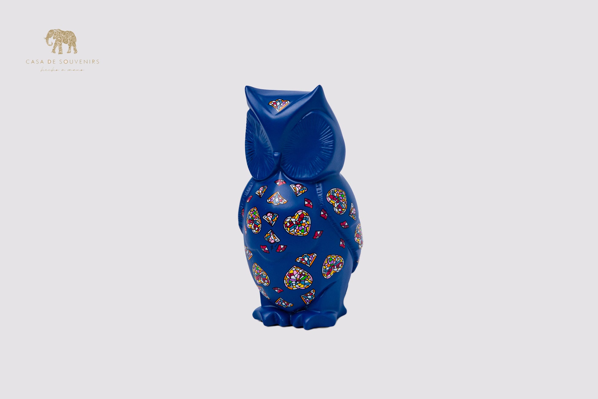 Blue Owl Handmade And Hand Painted With Flowers Design One Of The Best Products In Spain.