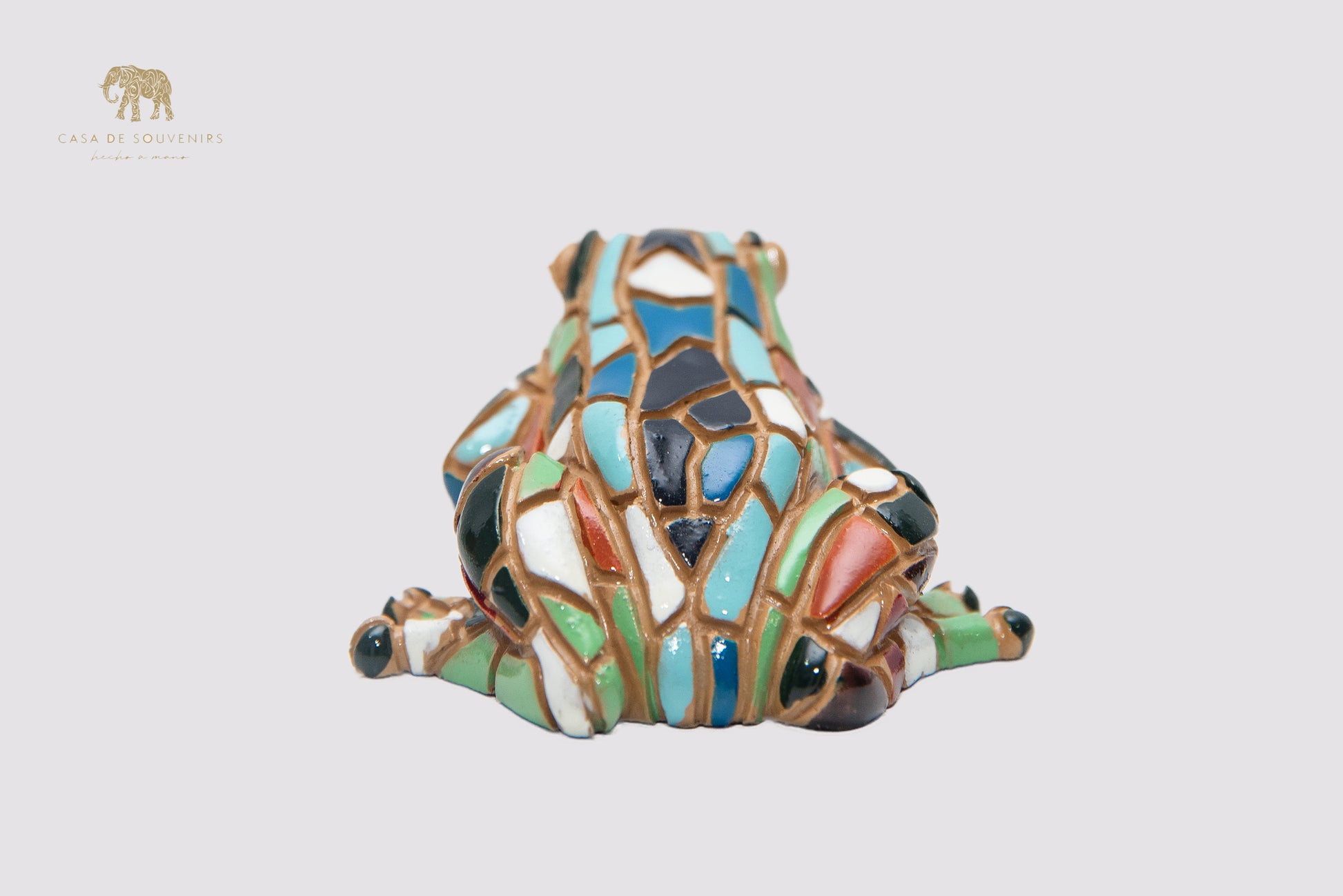 Mix Colored Frog statue made with marble dust and with enamel. It's the best collection in Spain.