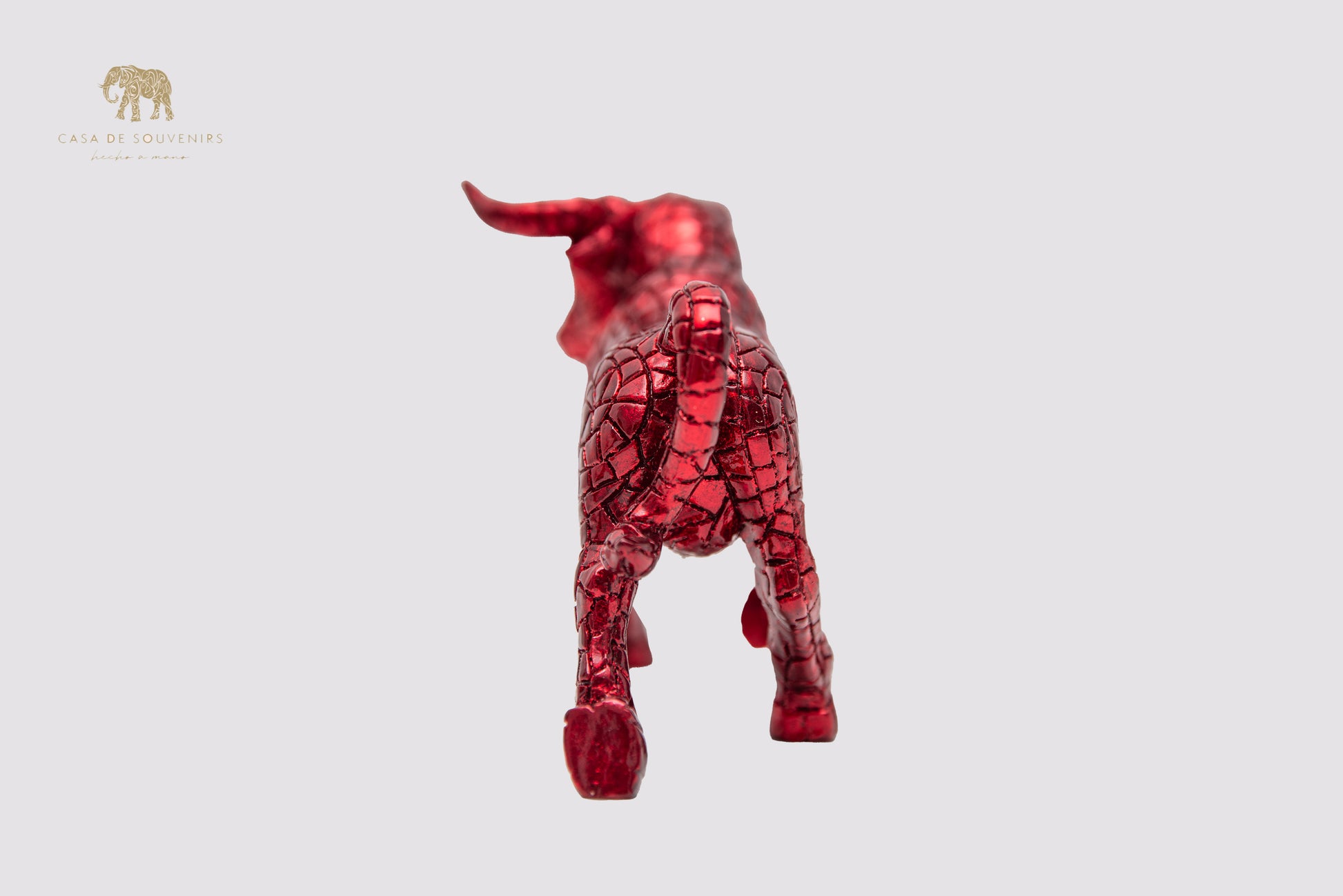 Mosaic Red Bull statue made with marble dust and with enamel. It's the best collection in Spain.