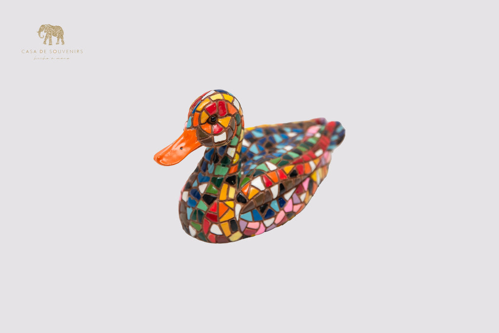Mix Colours Mosaic Duck statue made with marble dust and with enamel. It's the best collection in Spain.