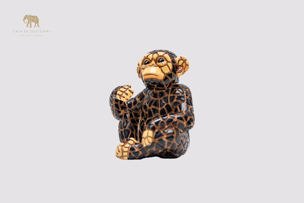 Mix Colours Mosaic Monkey statue made with marble dust and with enamel. It's the best collection in Spain.