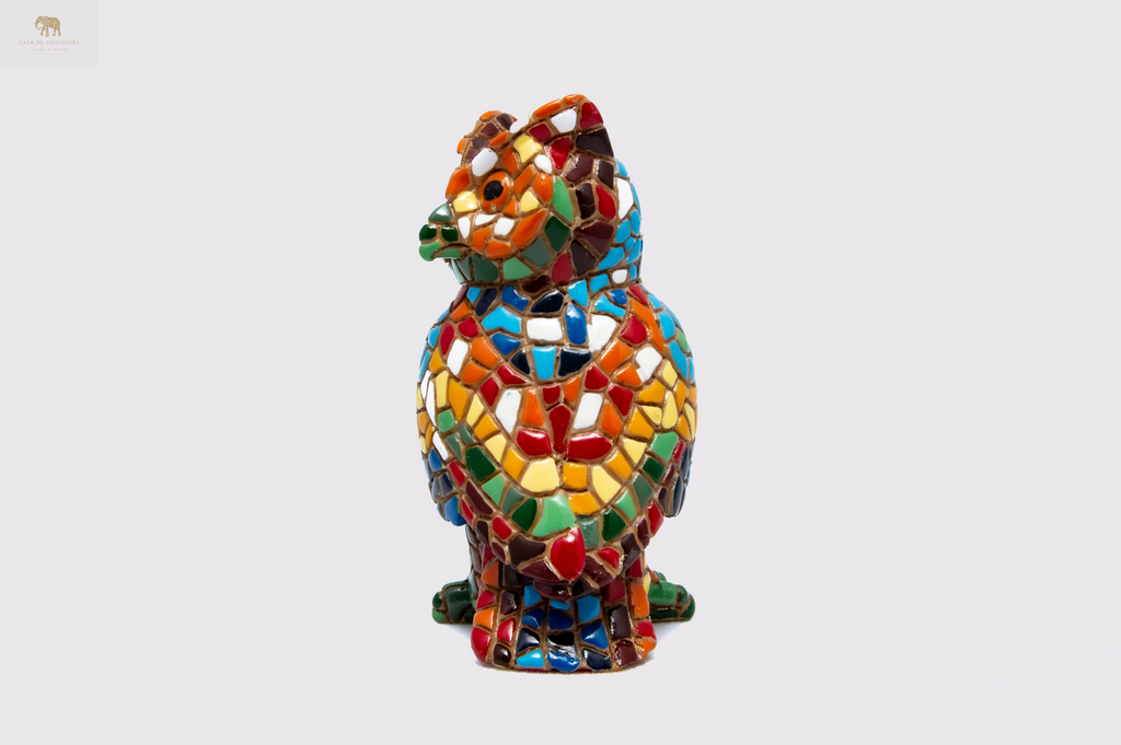 Mix Colores Owl statue made with marble dust and with enamel. It's the best collection in Spain.