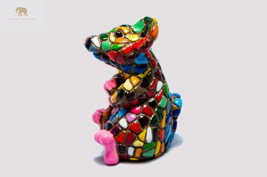 Mix Colores Mouse statue made with marble dust and with enamel. It's the best collection in Spain.