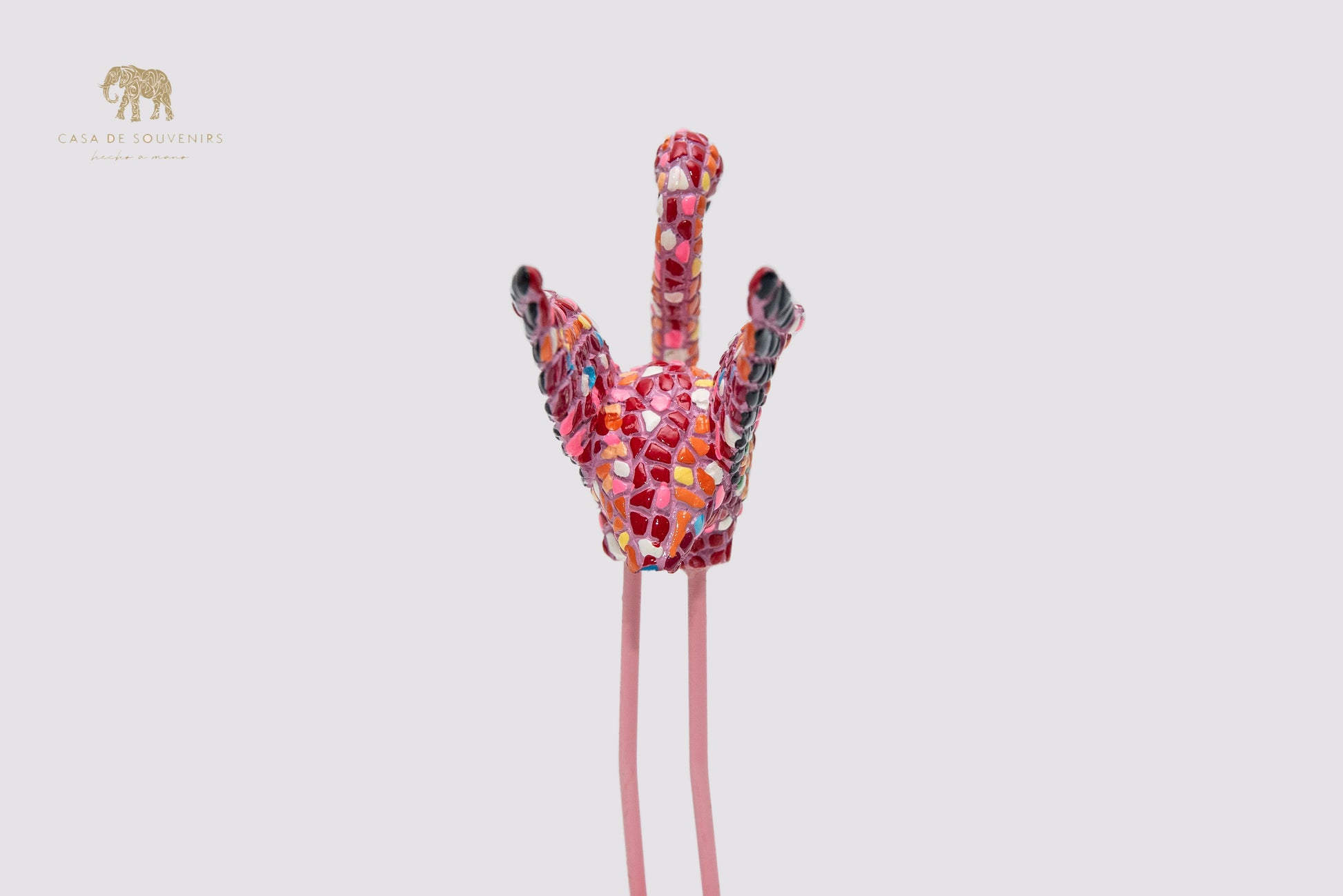 Mix Colors Pink Flamenco statue made with marble dust and with enamel. It's the best collection in Spain.