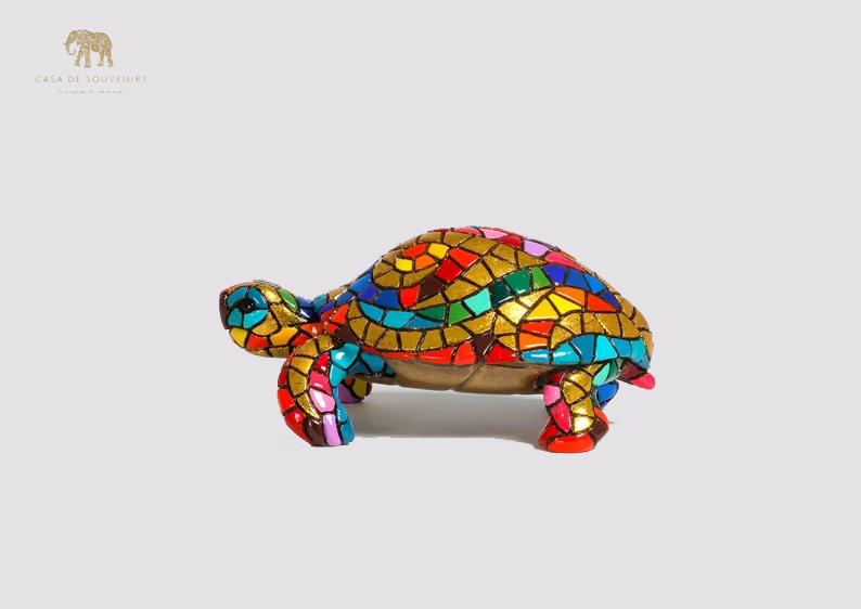 Golden Turtle statue made with marble dust and with enamel. It's the best collection in Spain.