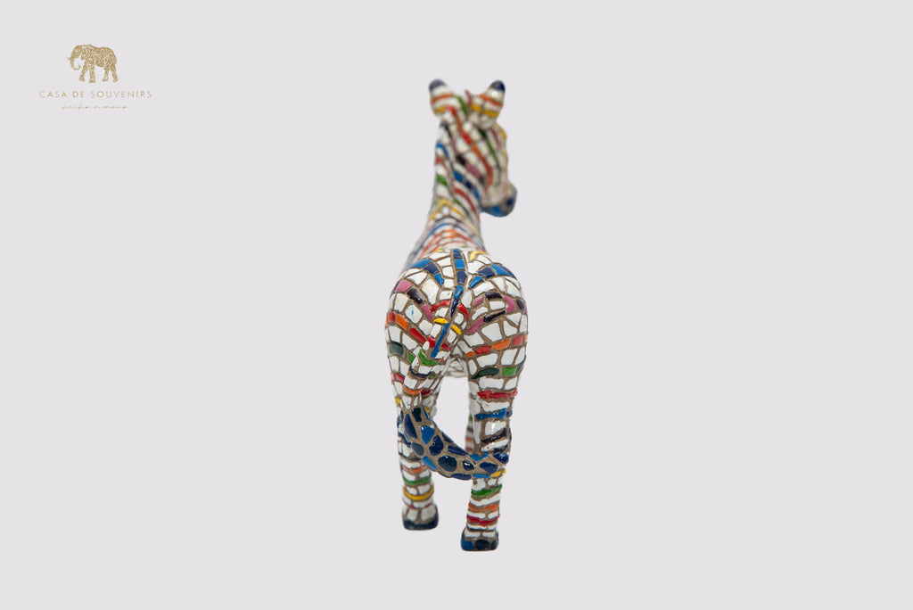 Mix Colored Zebra statue made with marble dust and with enamel. It's the best collection in Spain.
