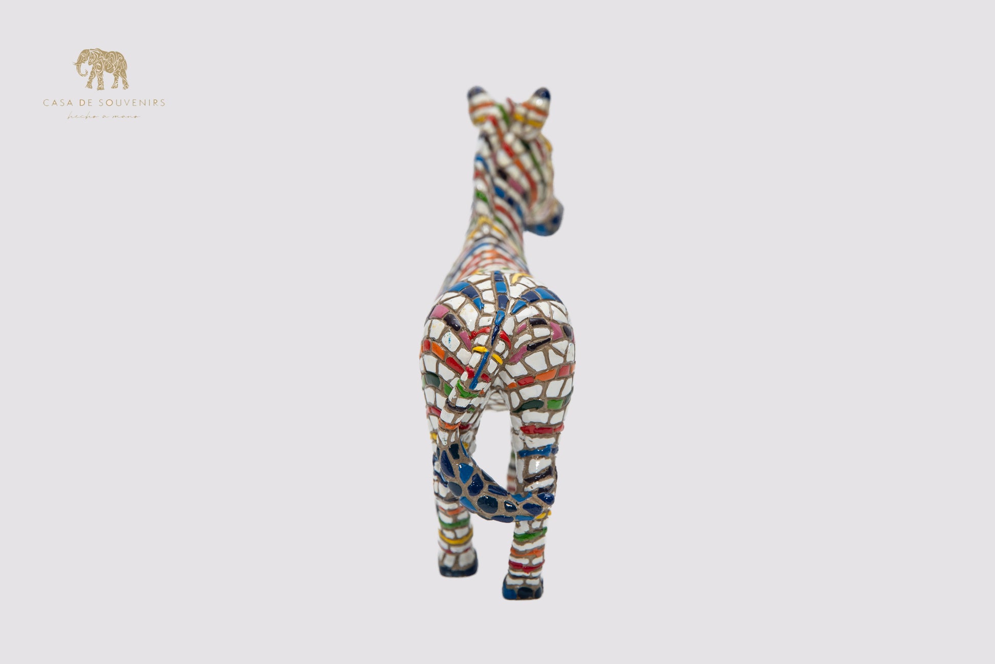 Mix Colored Zebra statue made with marble dust and with enamel. It's the best collection in Spain.