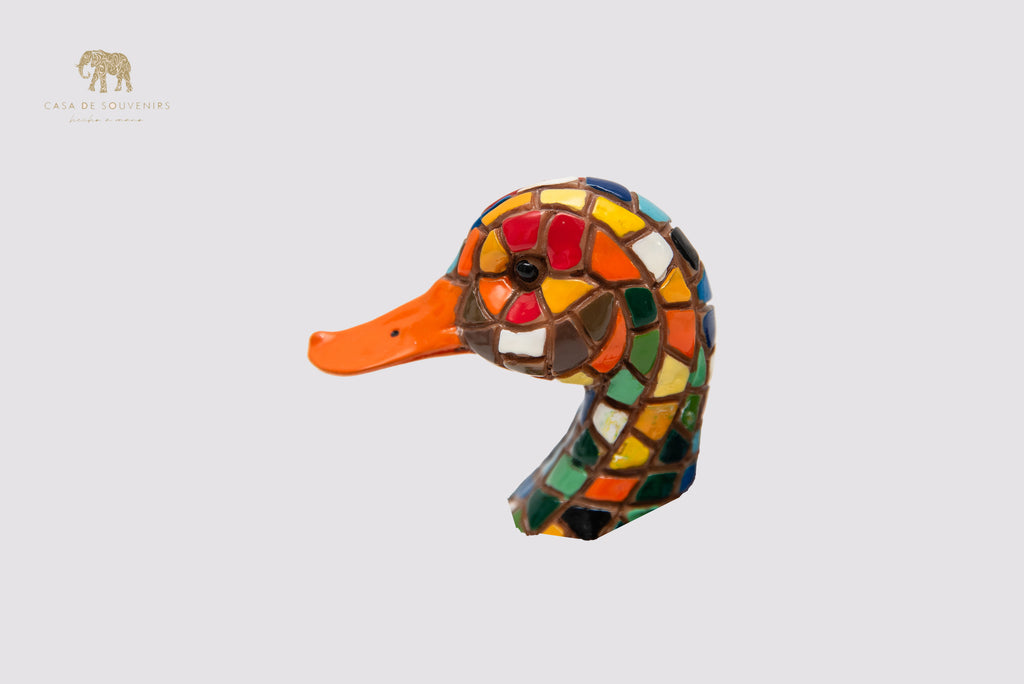 Mix Colours Mosaic Duck statue made with marble dust and with enamel. It's the best collection in Spain.