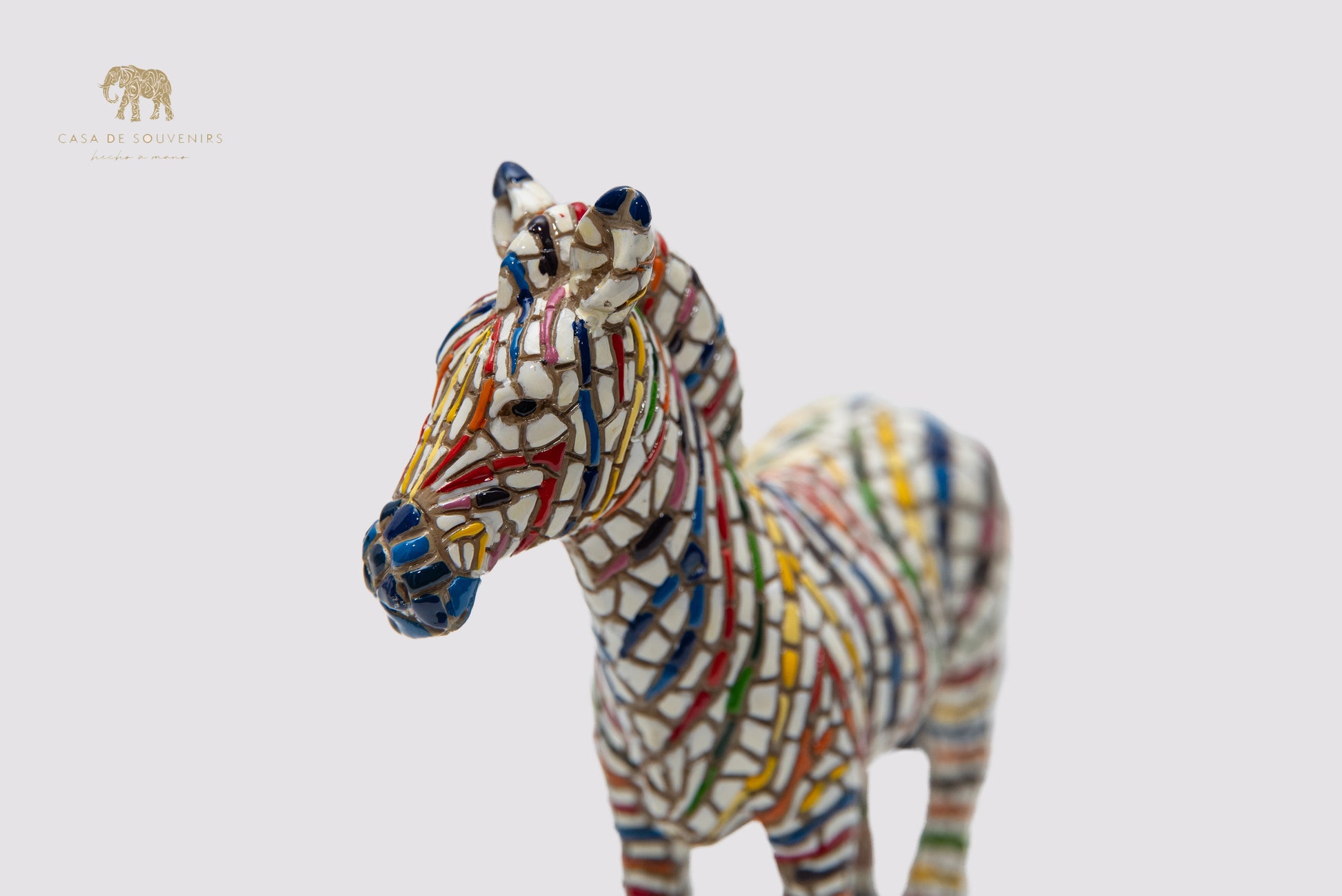 Mix Colored Zebra statue made with marble dust and with enamel. It's the best collection in Spain.
