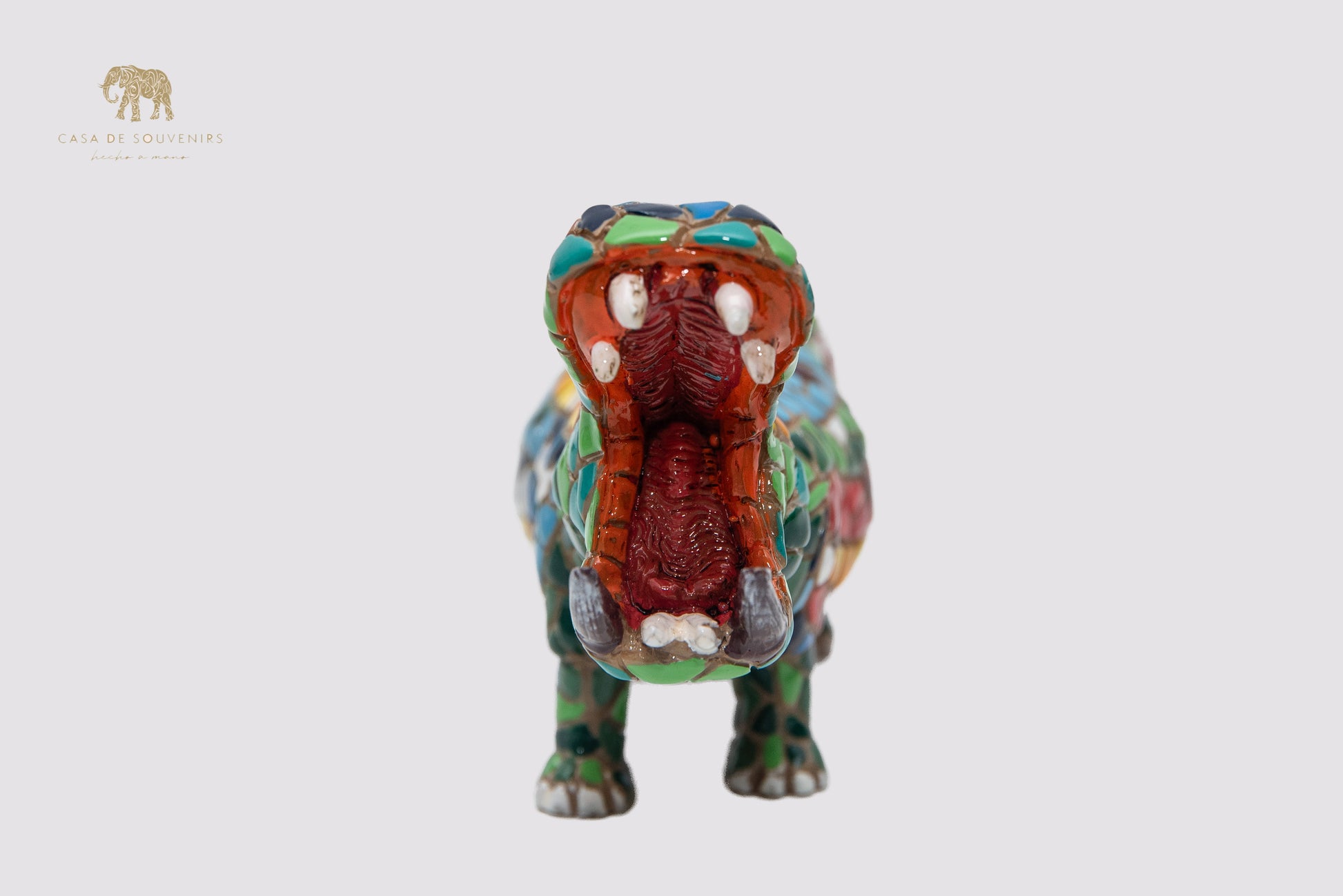 Mix Colored Hippopotamus statue made with marble dust and with enamel. It's the best collection in Spain.