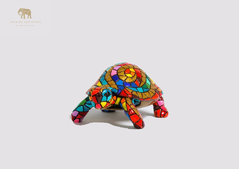 Golden Turtle statue made with marble dust and with enamel. It's the best collection in Spain.