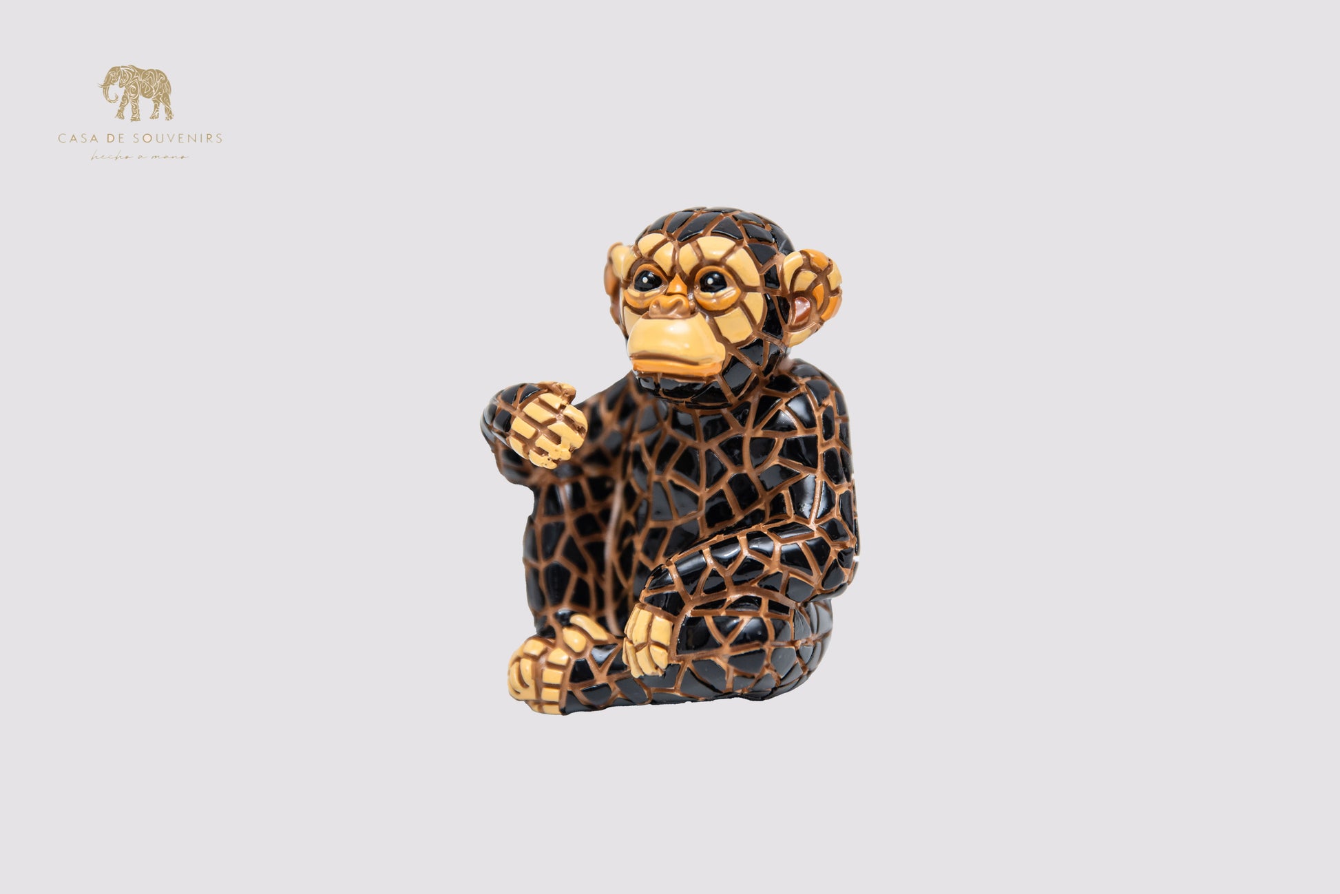 Mix Colours Mosaic Monkey statue made with marble dust and with enamel. It's the best collection in Spain.