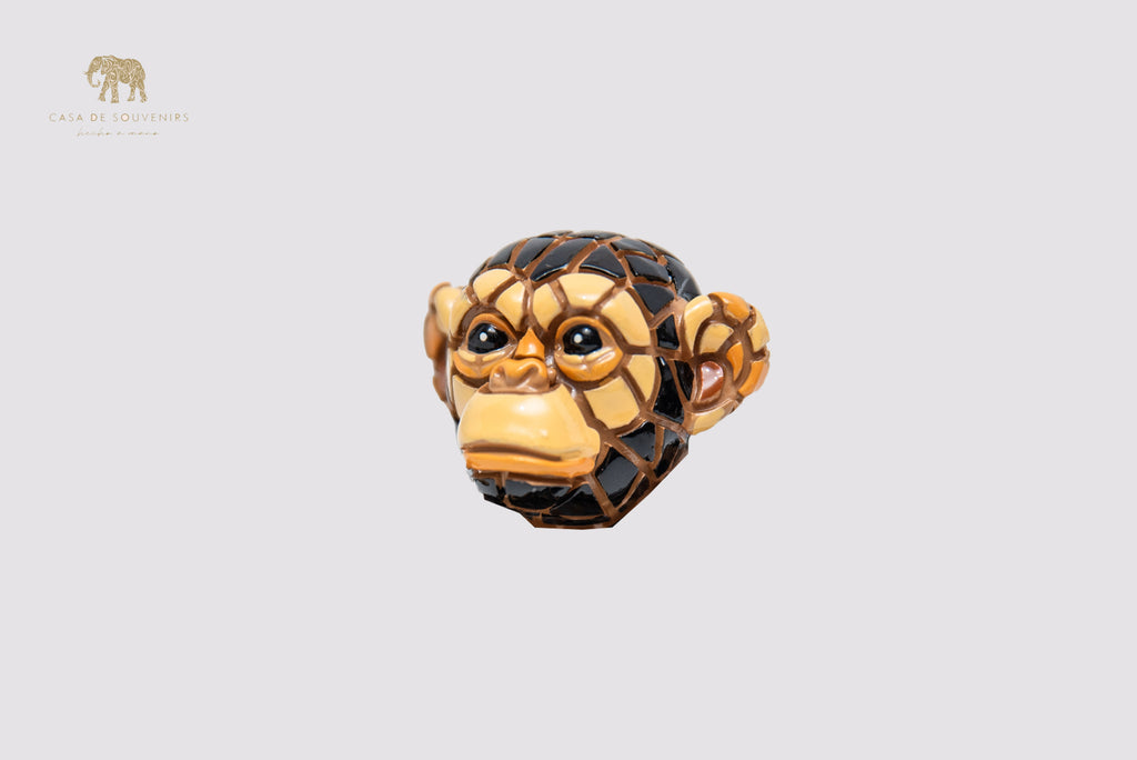 Mix Colours Mosaic Monkey statue made with marble dust and with enamel. It's the best collection in Spain.