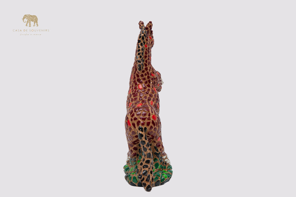 Mosaic Brown Horse statue made with marble dust and with enamel. It's the best collection in Spain.