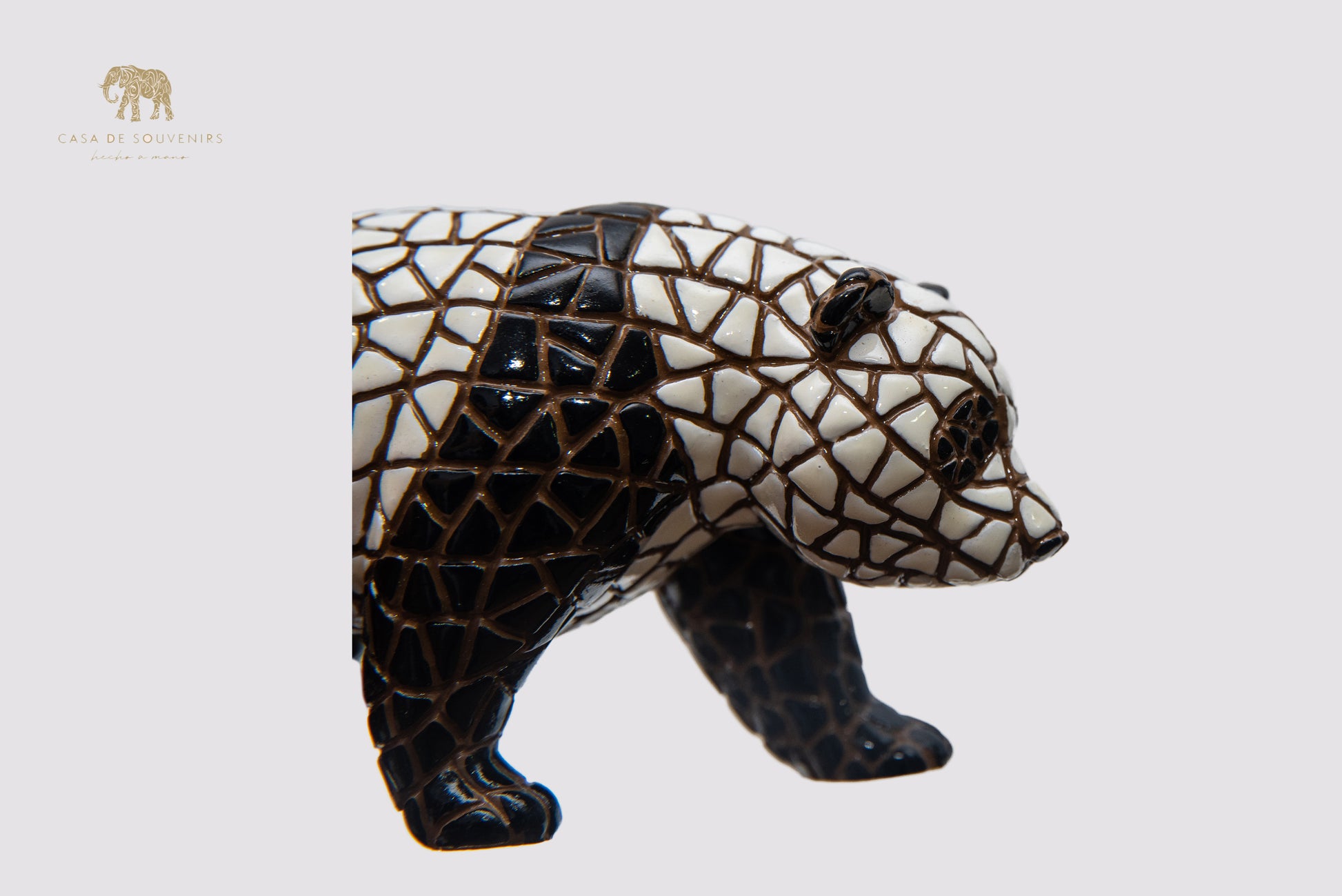 Mix Colors Black And White Panda statue made with marble dust and with enamel. It's the best collection in Spain.