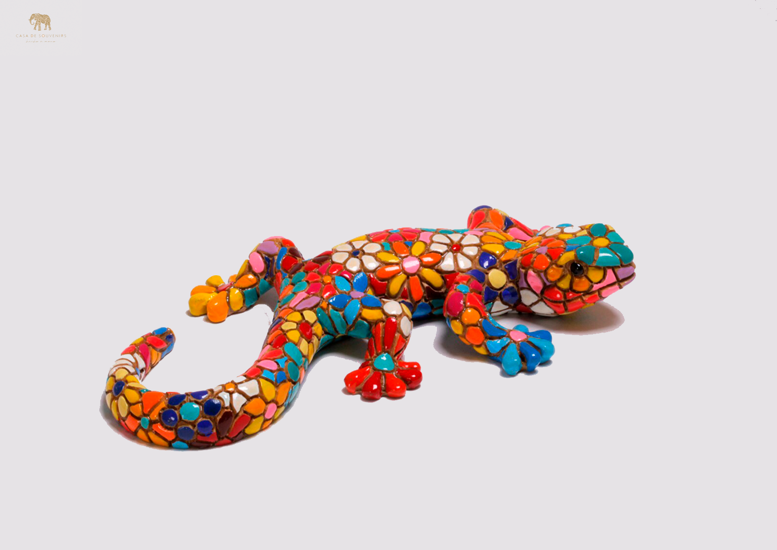 Flower Salamander Figure , Figura De Salamandre , Figure De Salamandra, Salamander Decorative, Multicolor Salamander , Hand Painted