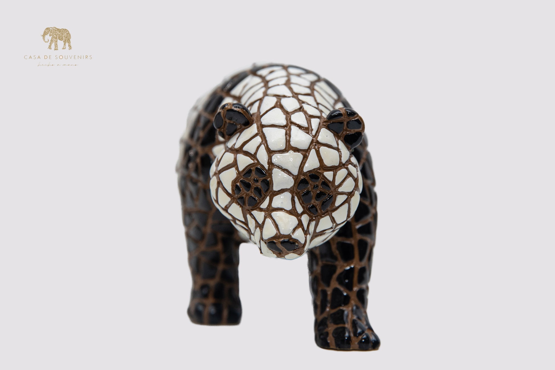 Mix Colors Black And White Panda statue made with marble dust and with enamel. It's the best collection in Spain.