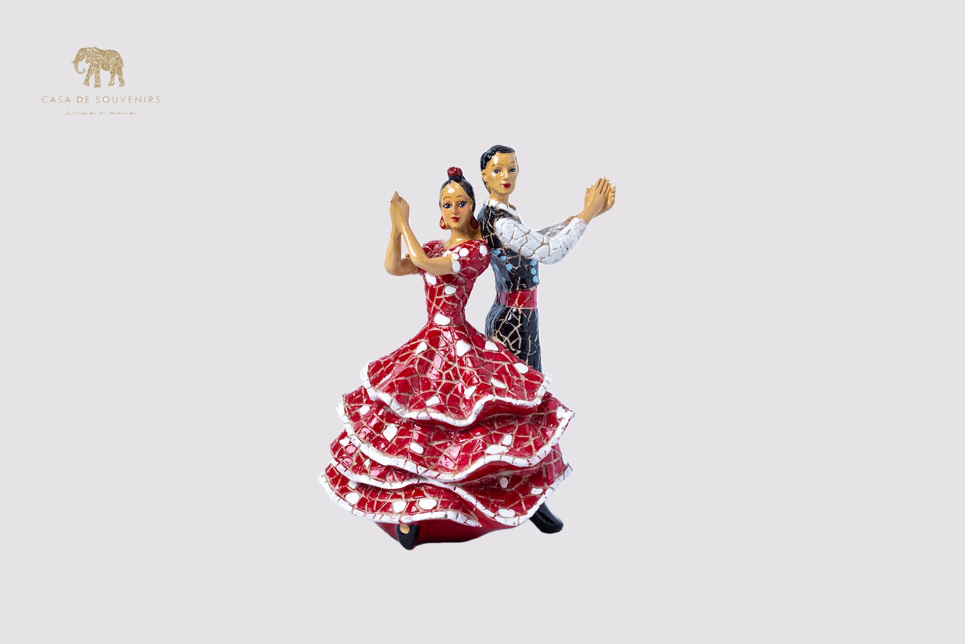 Flamenco Couple Spanish dancer statue made with marble dust and with enamel. It's the best collection in Spain .